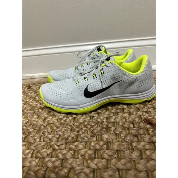 Nike Lunar Vapor Storm‎ Golf Shoes Men 11.5 Grey Neon Yellow Cleats Spikeless
